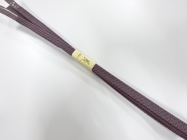 未使用品　正絹　帯留め用　手組三分紐